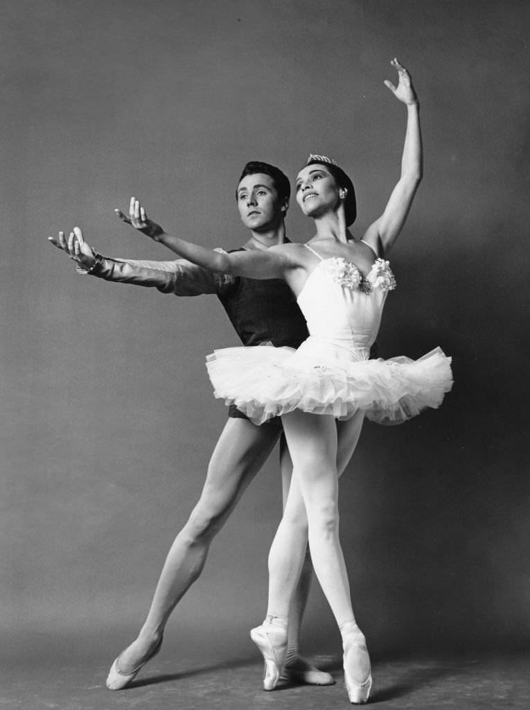 Maria Tallchief and Kent Stowell performing 'Sylvia' in 1964.