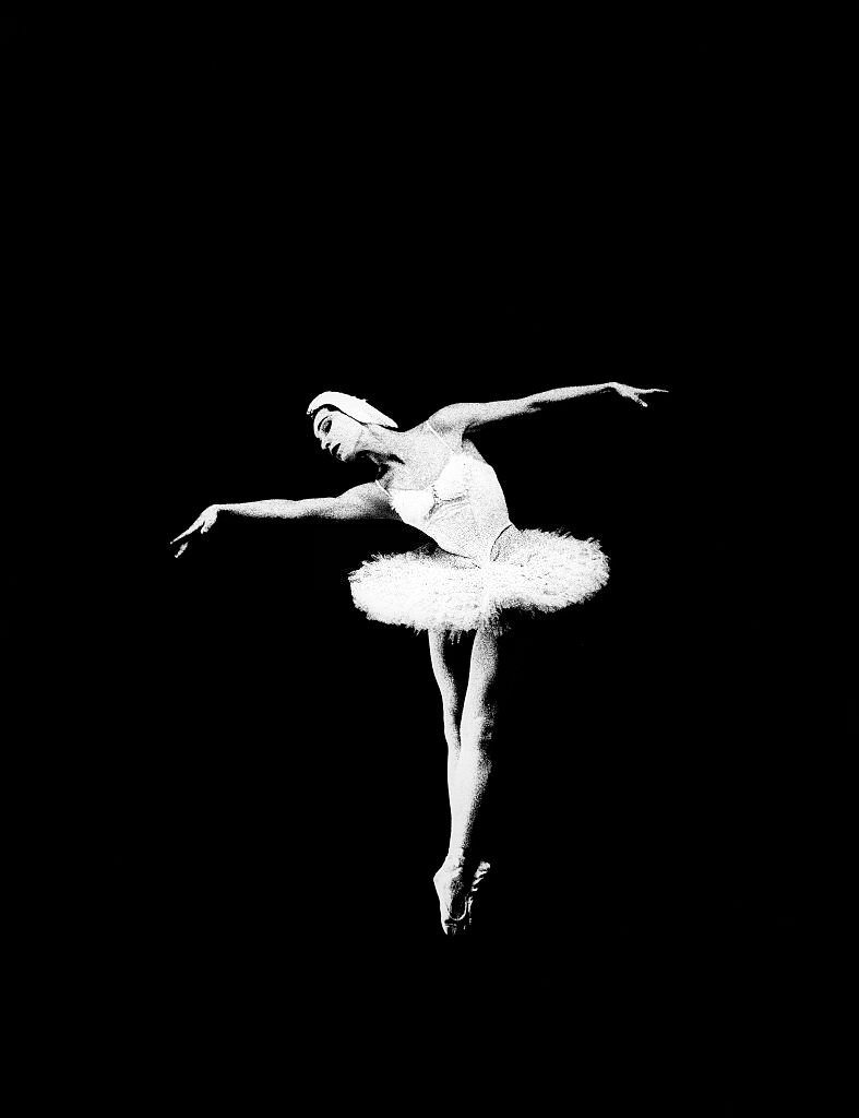 Maria Tallchief performing in the American Ballet Theater's Swan Lake, 1960.