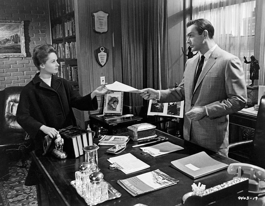 Sean Connery assures his wife Tippi Hedren he wants to do everything possible to help her overcome her strange fears in 'Marnie', 1964.
