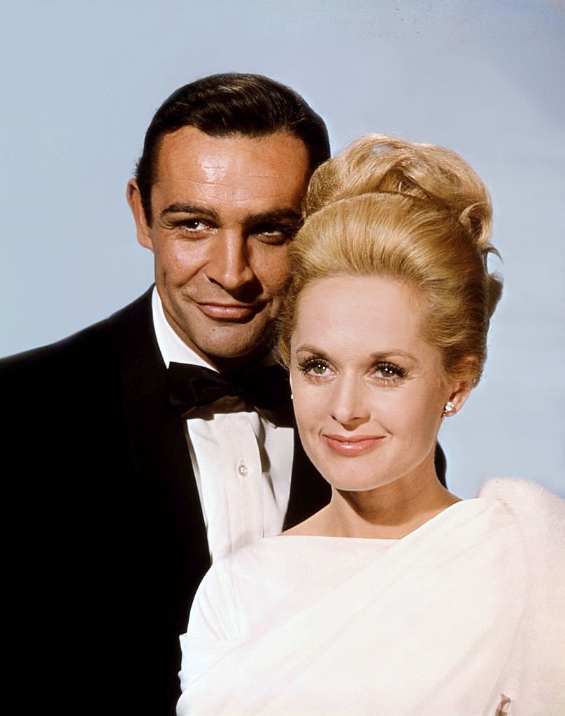 Sean Connery and Tippi Hedren on the set of Marnie, 1964
