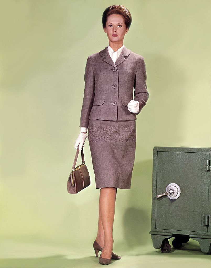 Tippi Hedren on the set of Marnie, 1964