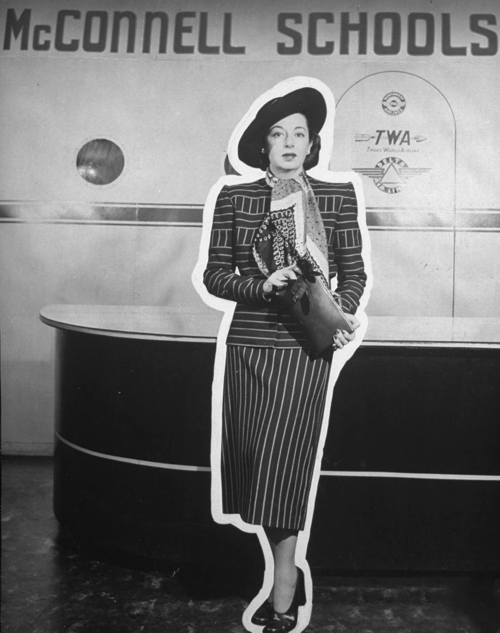 Zell McConnell, owner of the McConnell Air Hostess School.