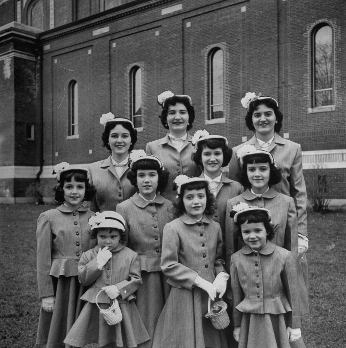 The O’Neil family modelled their new Easter wear, April 1952.