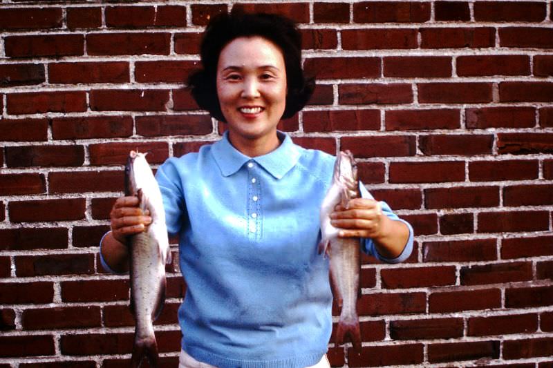 Vintage Photos of People Posing with Fishes in the 1960s