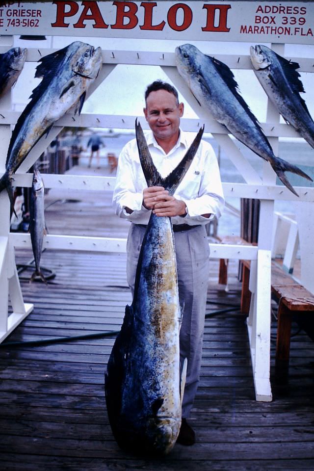 Vintage Photos of People Posing with Fishes in the 1960s