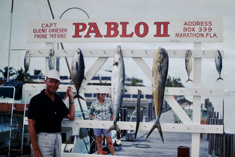 Vintage Photos of People Posing with Fishes in the 1960s