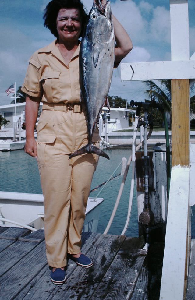 Vintage Photos of People Posing with Fishes in the 1960s