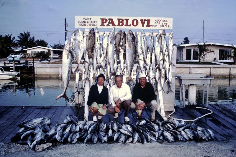 Vintage Photos of People Posing with Fishes in the 1960s