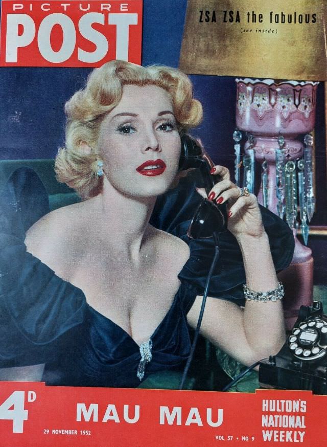 Zsa Zsa Gabor, Picture Post, November 29th, 1952