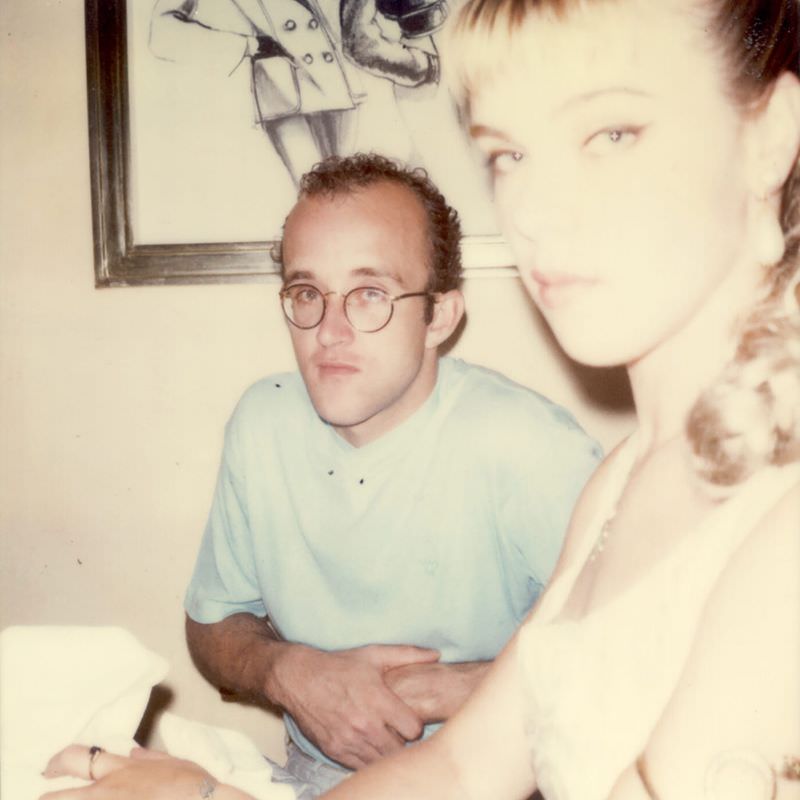 Keith Haring and Debi Mazar