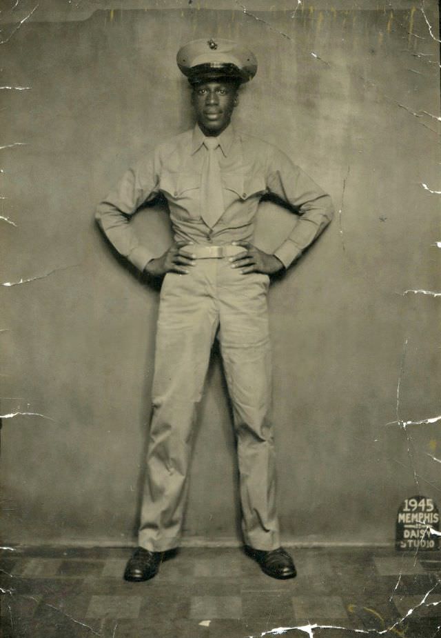 Marine at Daisy Studio on Beale Street, Memphis, Tennessee, 1945