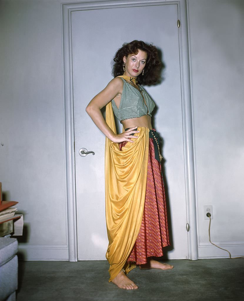 Hedy Lamarr on the set of Samson and Delilah.