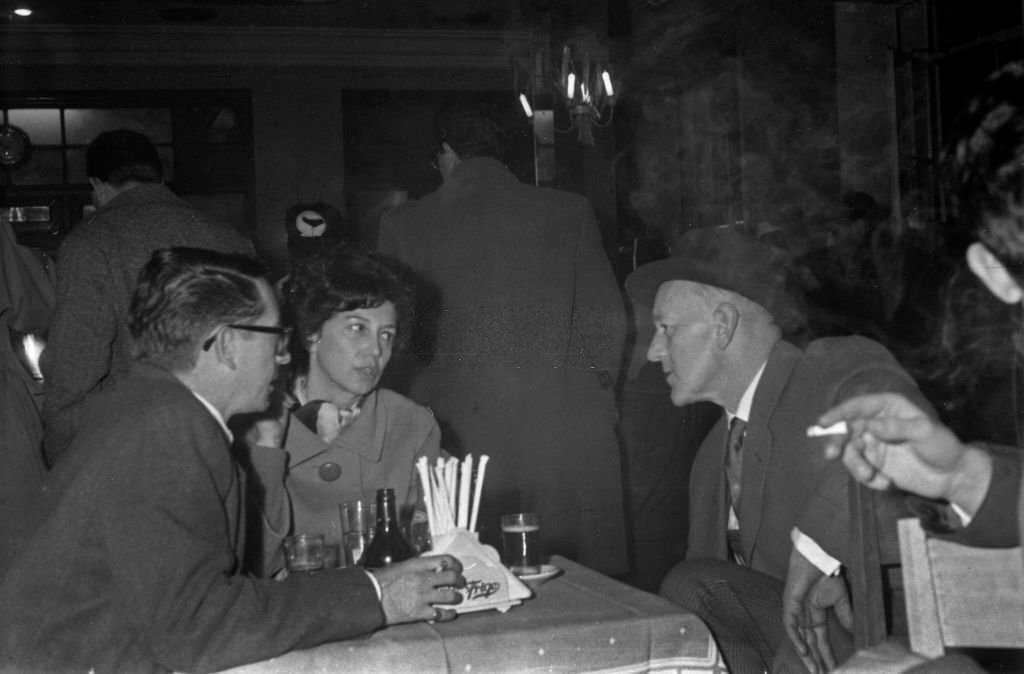 English actor Sir Alec Guinness is seen at the Atocha train station during a stop on his way to Seville for the filming of the movie "Lawrence of Arabia"