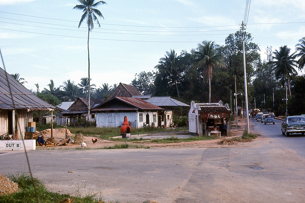 A residential area on the outskirts of Singapore in 1966.