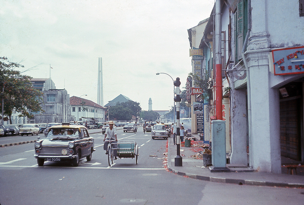 Beach Road in central Singapore in 1967.