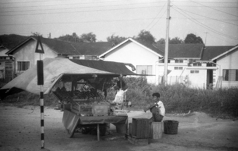 Roadside fruit stall, 1960s