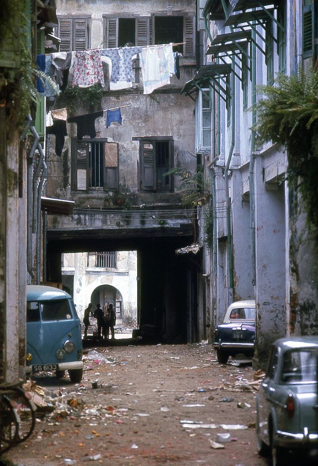 An alley in Singapore, 1960s