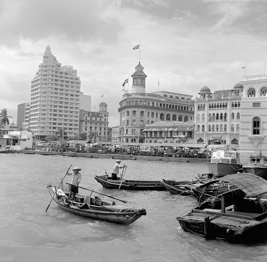 Boats in Waters of Singapore, 1960s
