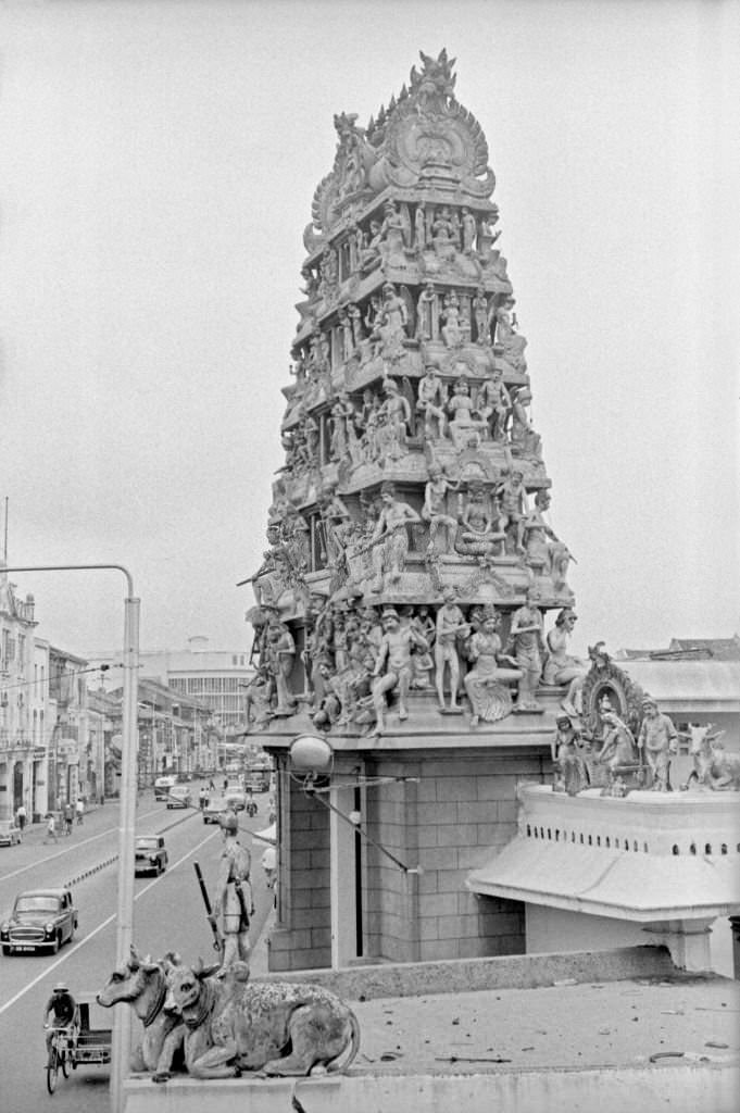 Hindu temple in Singapore, 1962