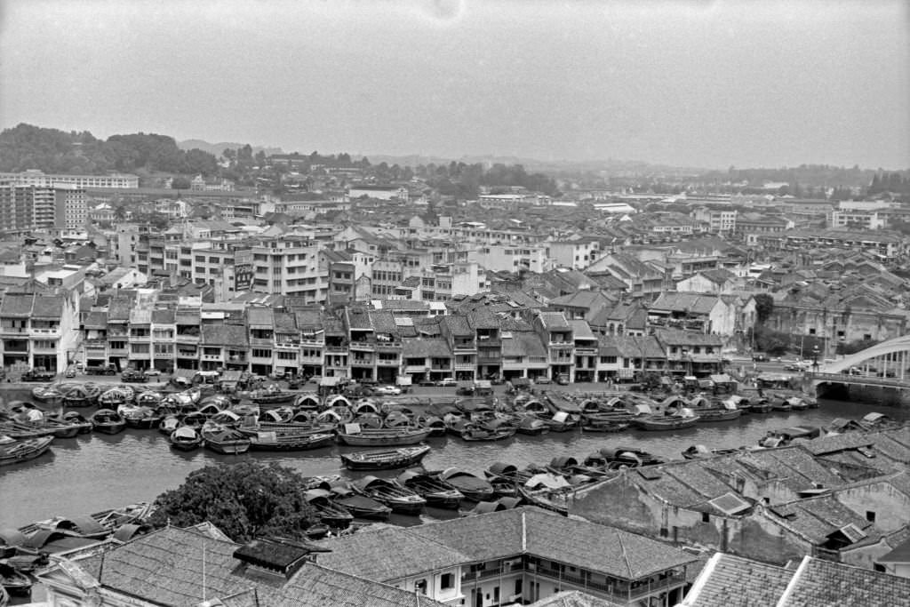 Panoramic view of the city of Singapore, 1962