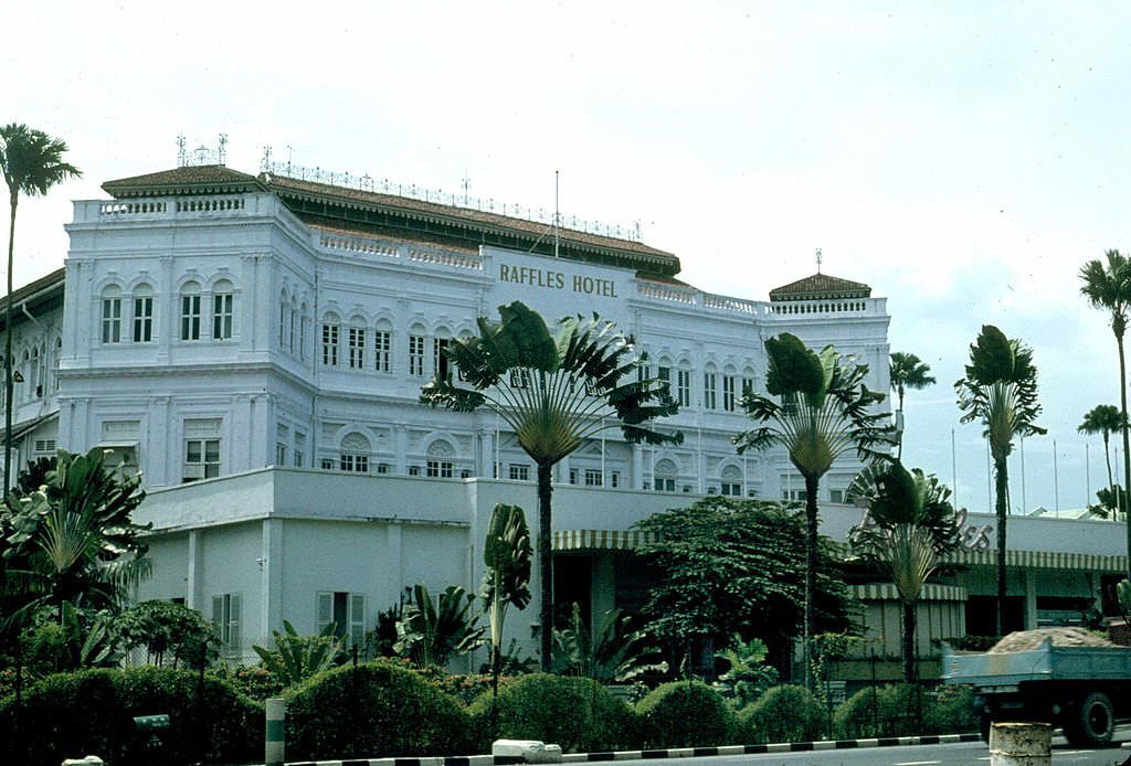 Raffles Hotel, Singapore, August 1971.