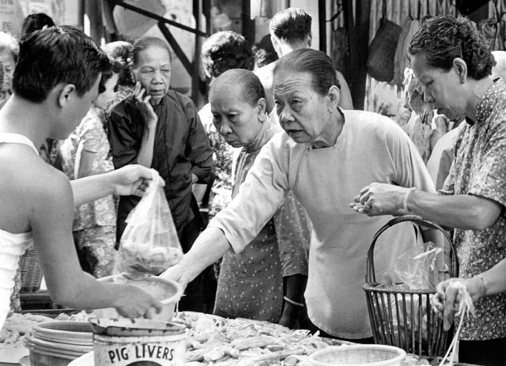 True Blacks and Whites of Singapore (named for their black pants, white blouses) are renowned among amahs, 1970