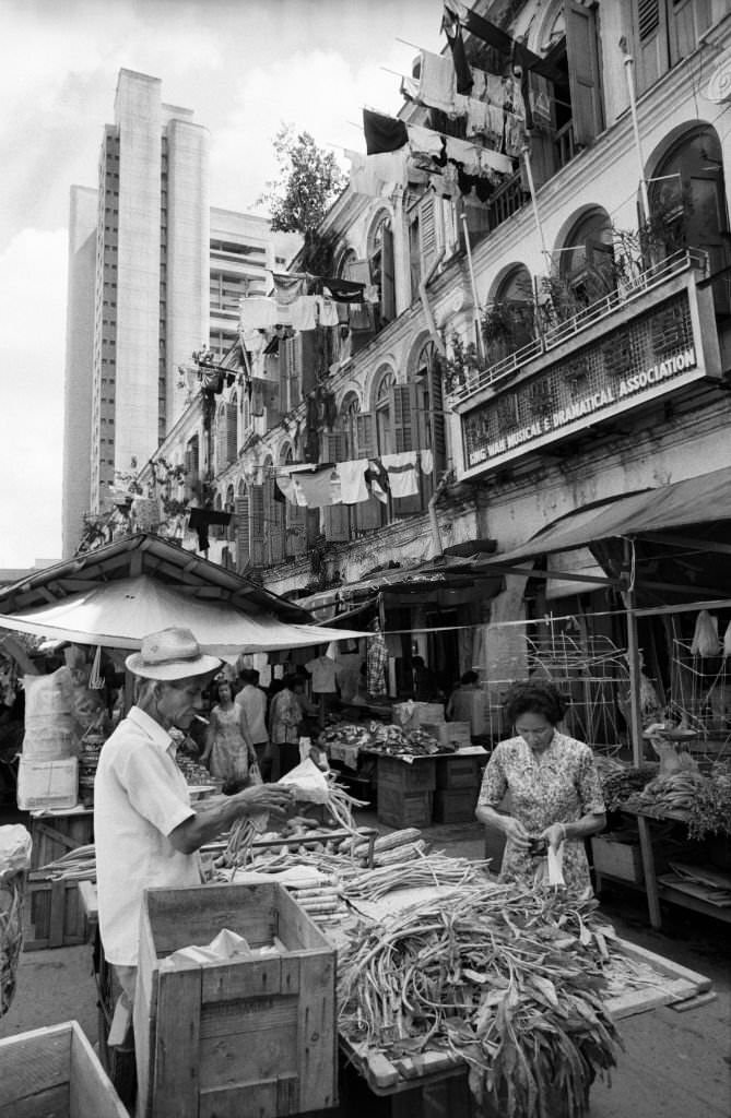 Sago Street market enjoys a final few weeks of authentic living heritage in Singapore's bustling Chinatown before falling victim to urban renewal, 1983