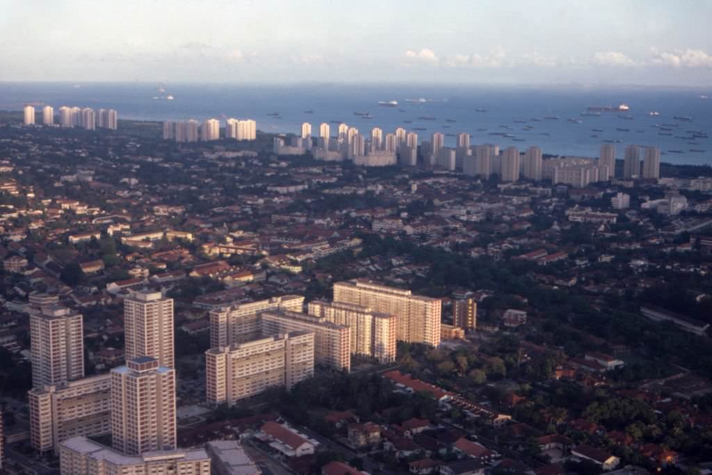 View of Singapore, March 1981.