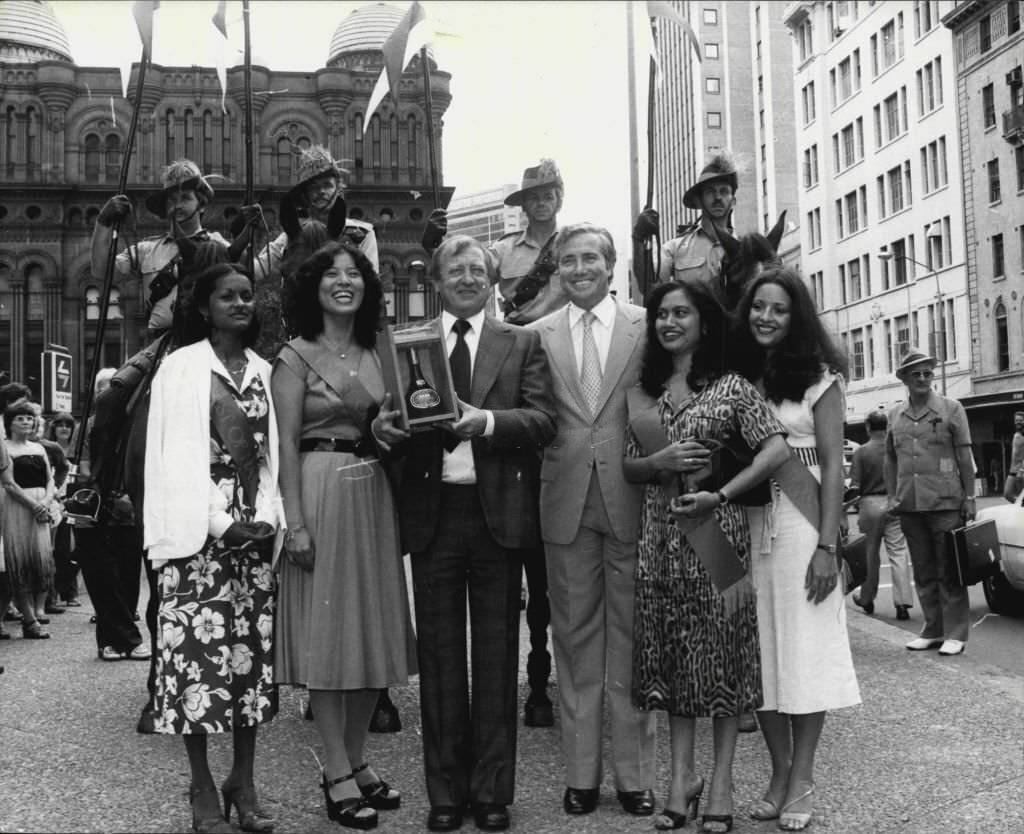 People posing, 1980s