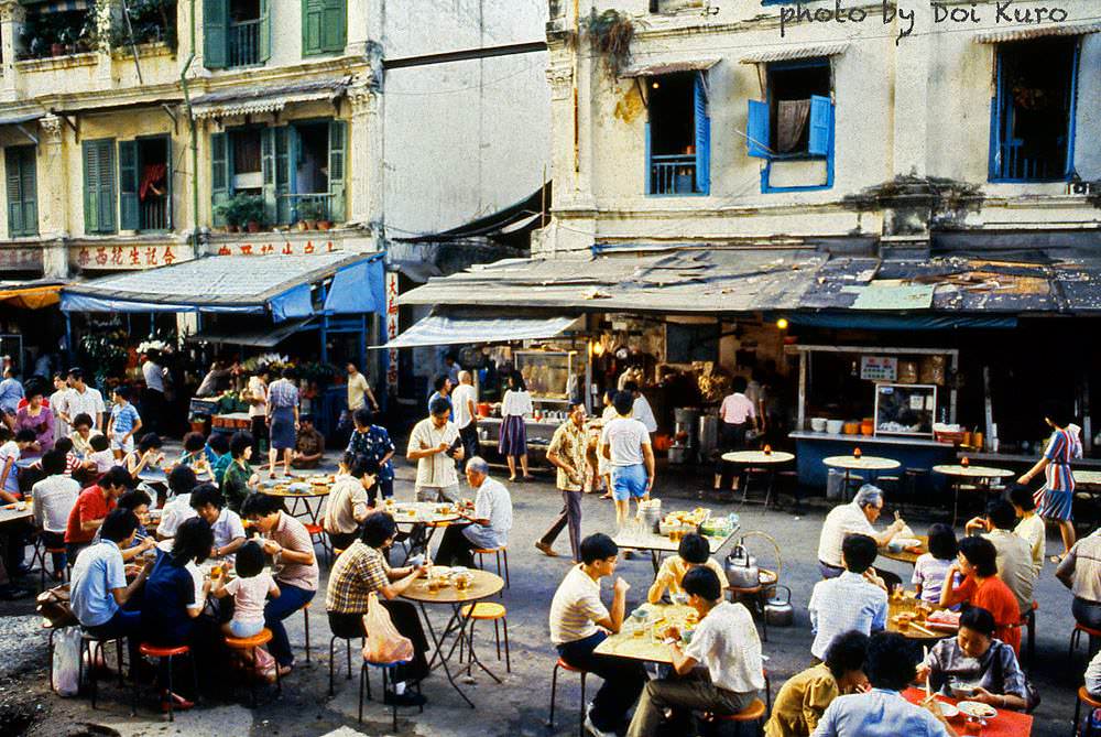 Street food stalls, 1984