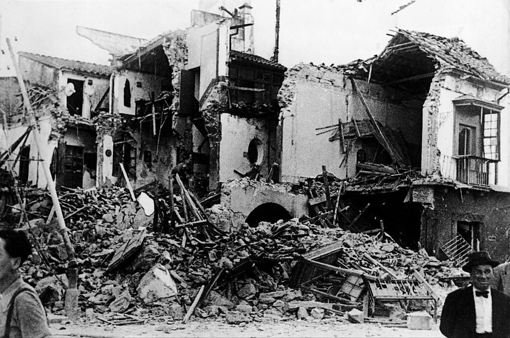 City of Algesiras Bombed during the Spanish Civil War, 1936.