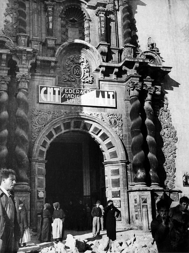 The Church of Vinaros seized by Nationalist Troops, 1938