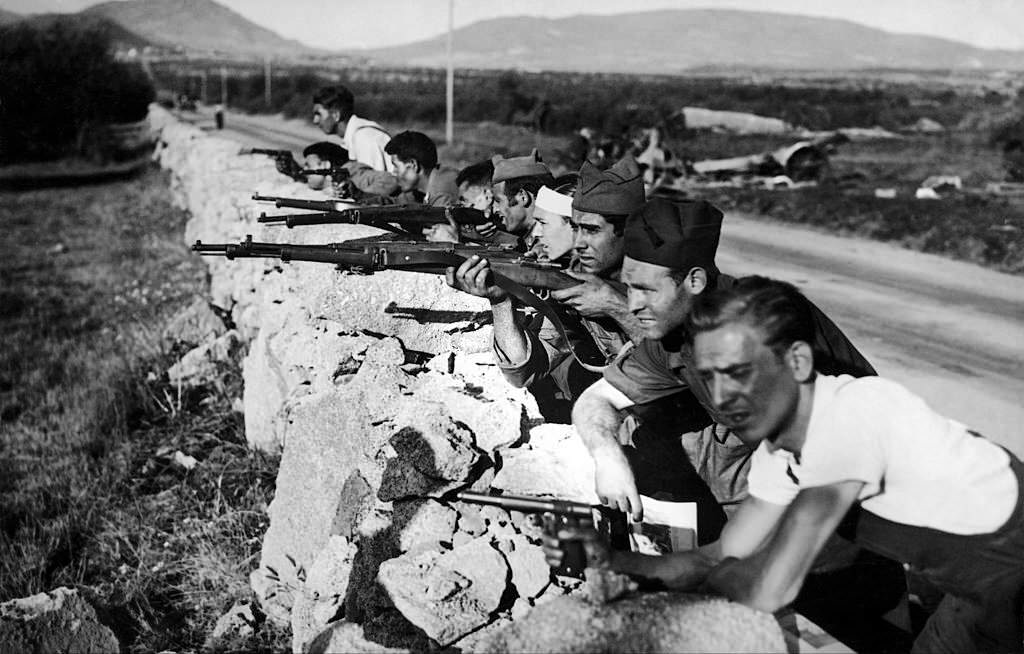Partisans of The Governmental Troops Fighting on the Front in Guadarrama, Near Madrid, 1936