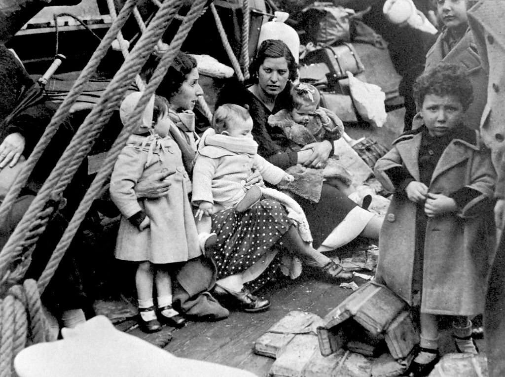 Evacuation of infant children from Santander, during the Spanish Civil War 1937.