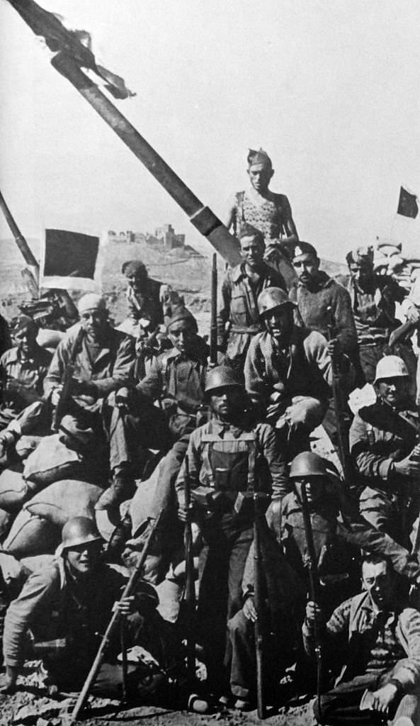 Republican soldiers during the Spanish Civil War.