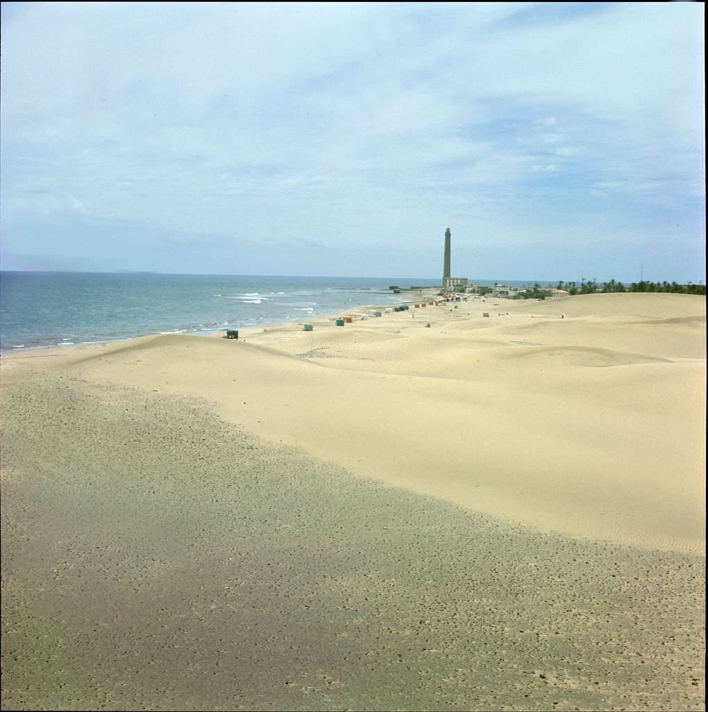 Bathing beach in Tenerife, 1970