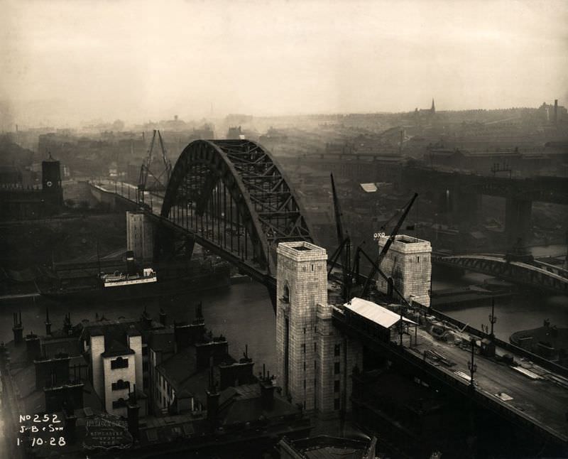 View of the Tyne Bridge, October 1, 1928