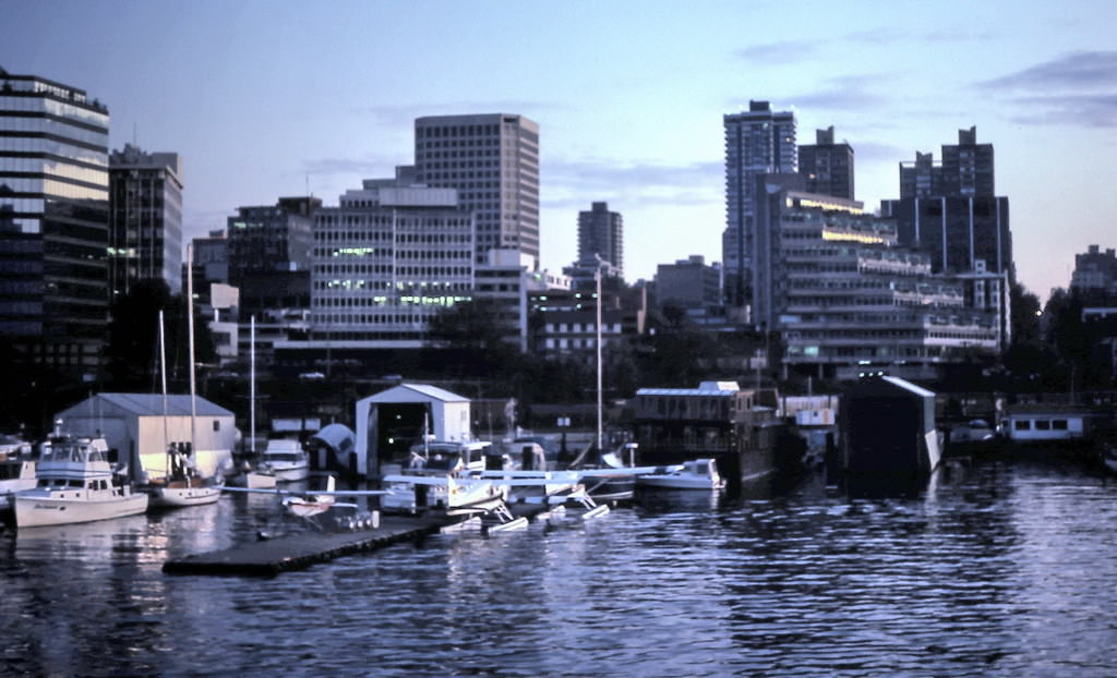 Coal Harbour view of Vancouver's West End 1983.