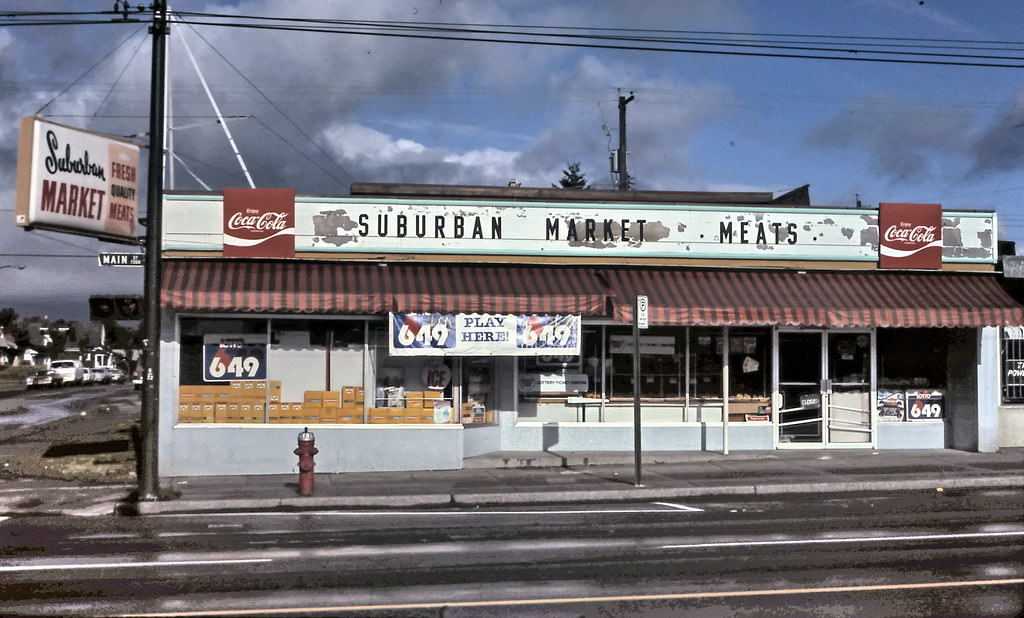 Suburban Market at 7295 Main Street, Vancouver, 1984