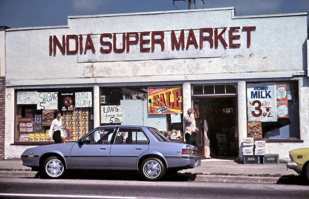 India Super Market, Vancouver, Main Street in 1984