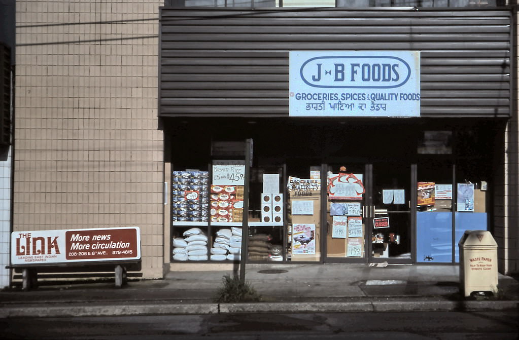 J&B Foods on Main Street, Vancouver in 1984