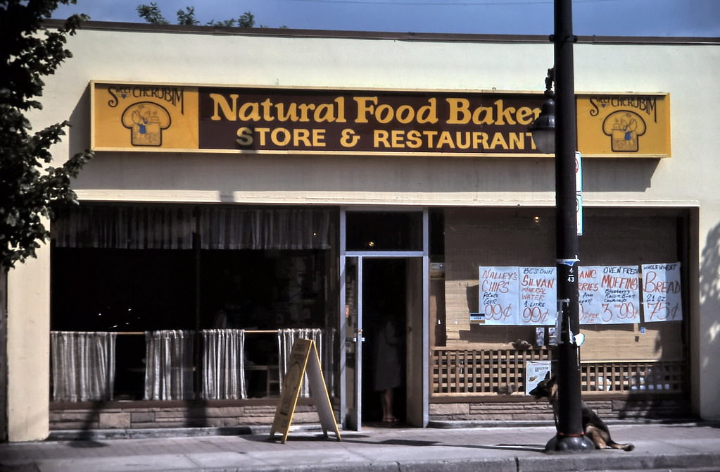 Sweet Cherubim Natural Food Bakery on Main Street, Vancouver in 1984.