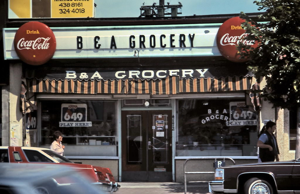 B&A Grocery Store on Main Street, Vancouver in 1984