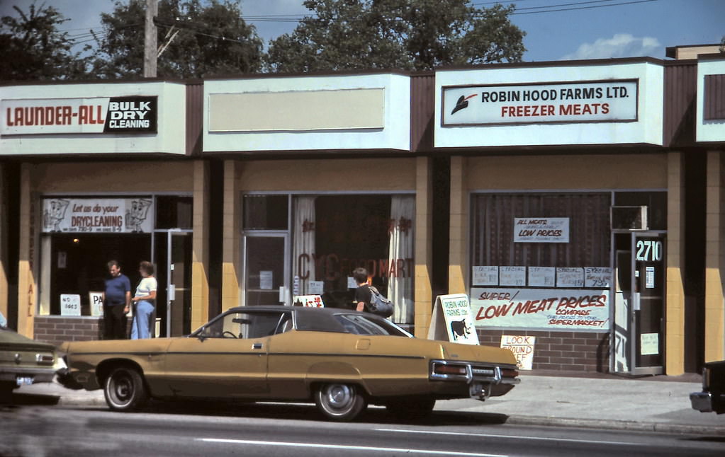 Freezer Meats & Launder-All on Main Street, Vancouver in 1984