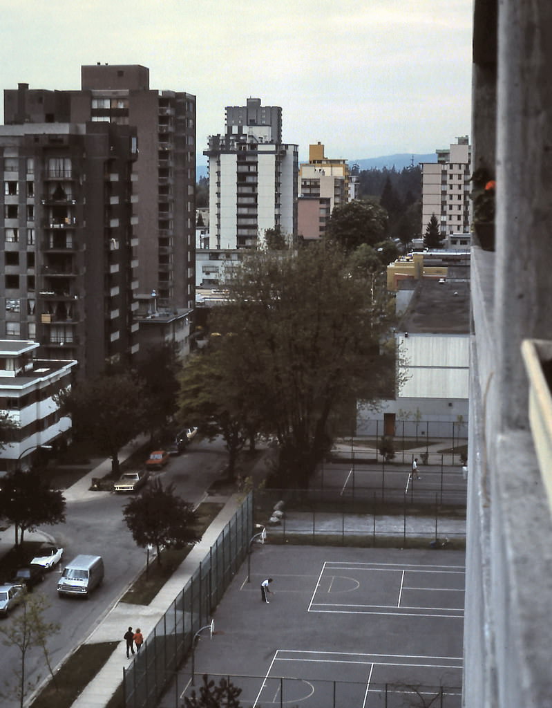 Barclay Street View, Vancouver's West End, 1983