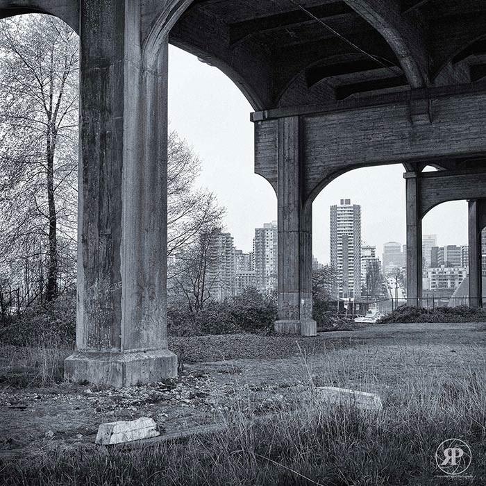 Under Burrard Bridge, Vancouver, 1985