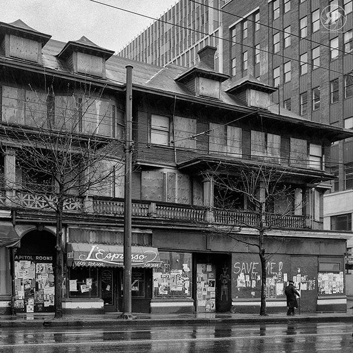 Condemned Orillia Building, Robson & Seymour, 1985