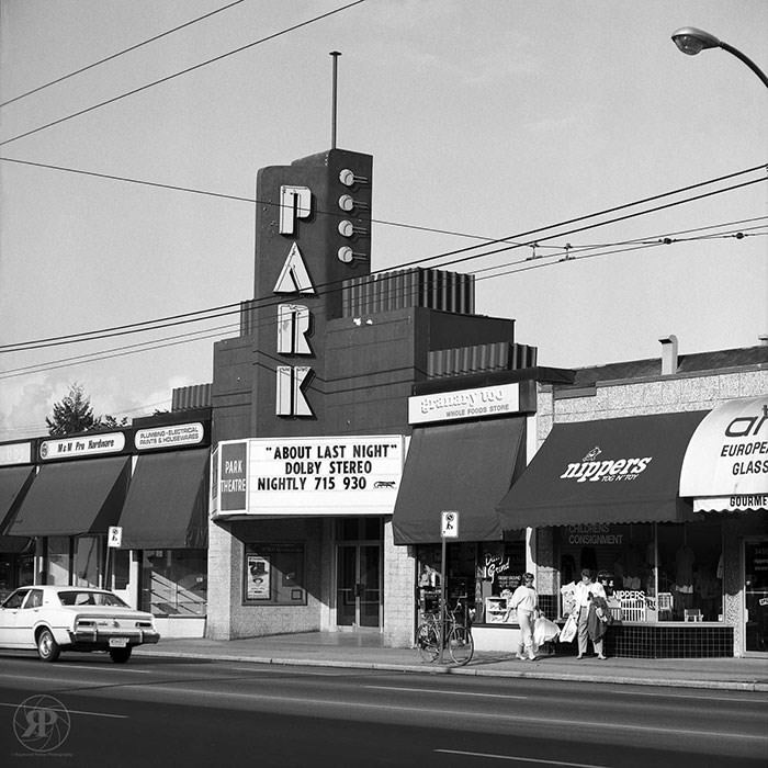 Park Theatre, Cambie Street, Vancouver, 1986