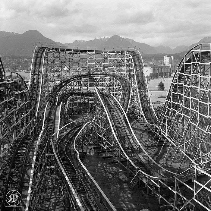 Wooden Roller Coaster, Vancouver, 1986