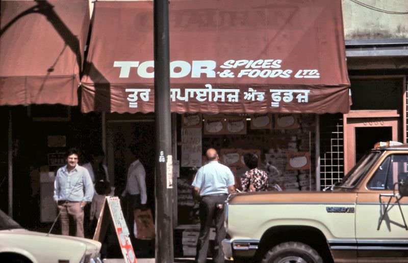 Toor Spices & Foods Ltd., a grocery store on Main Street, Vancouver, 1984